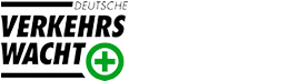 A logo for deutsche verkehrs wacht with a green cross
