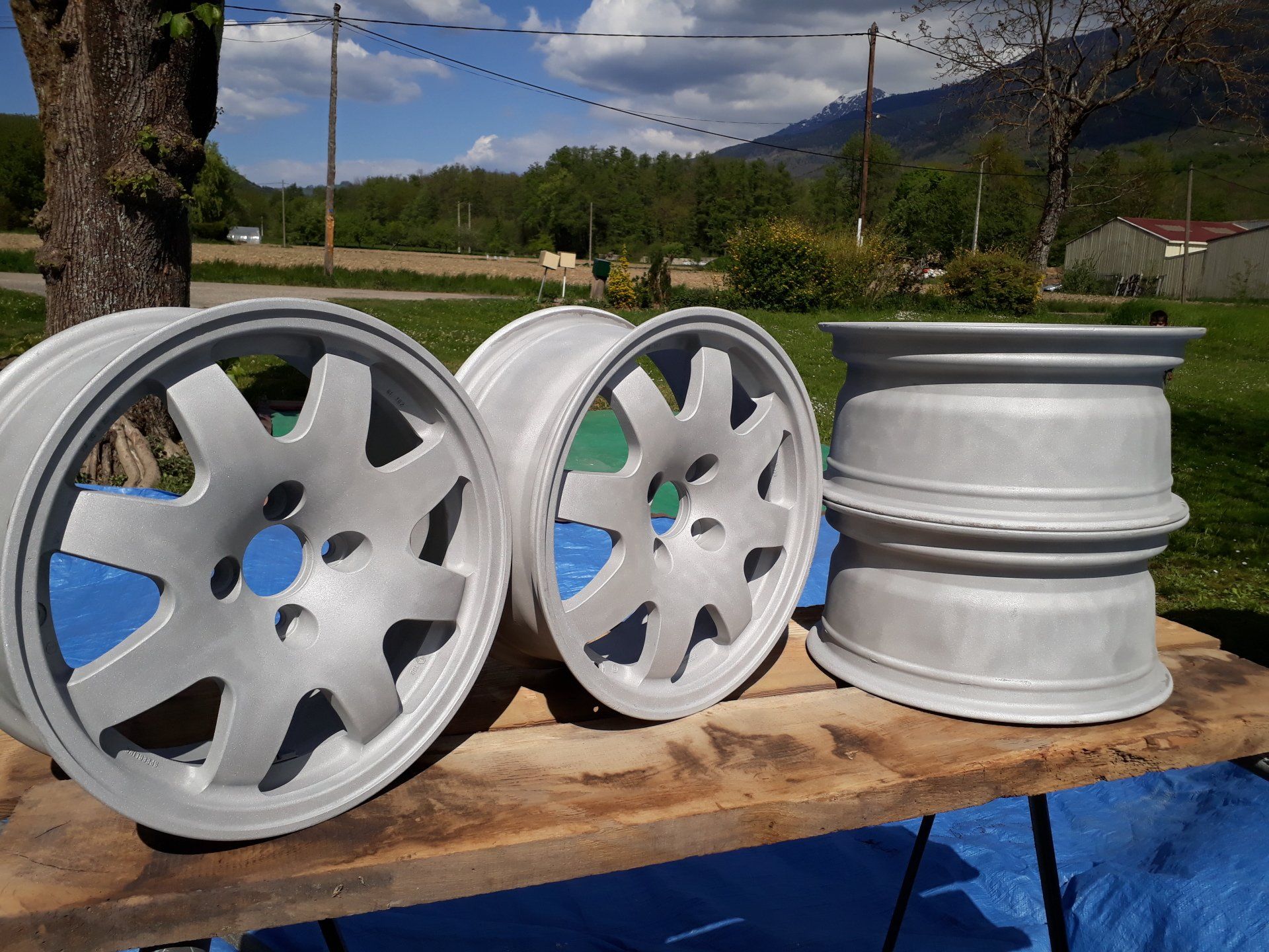 Jantes alu avec décapage