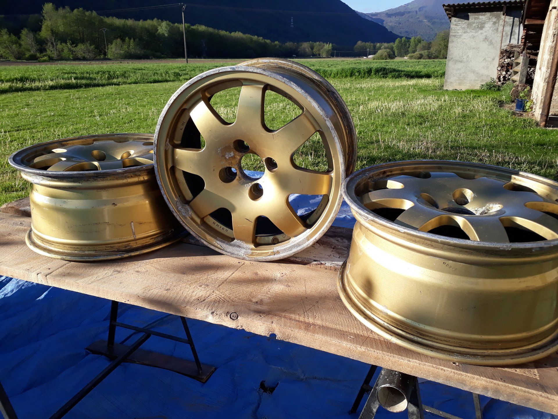 Jantes alu avec décapage