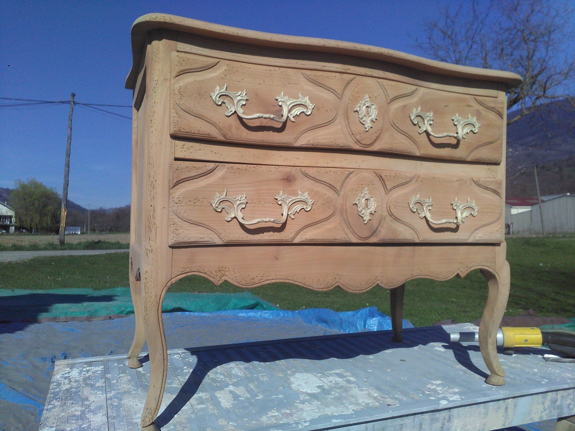 Commode après gommage