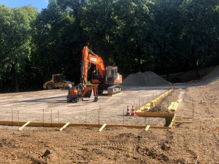 Travaux de terrassement pour des fondations