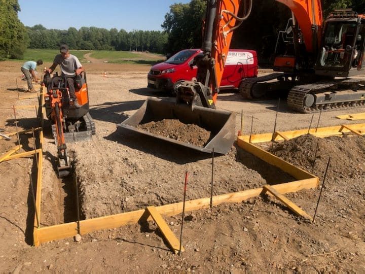 Terrassement pour des fondations
