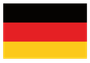 La bandera de Alemania, que consta de tres franjas horizontales de color negro, rojo y dorado.