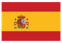 La bandera nacional de España: tres franjas horizontales de color rojo, amarillo y rojo con el escudo de armas español