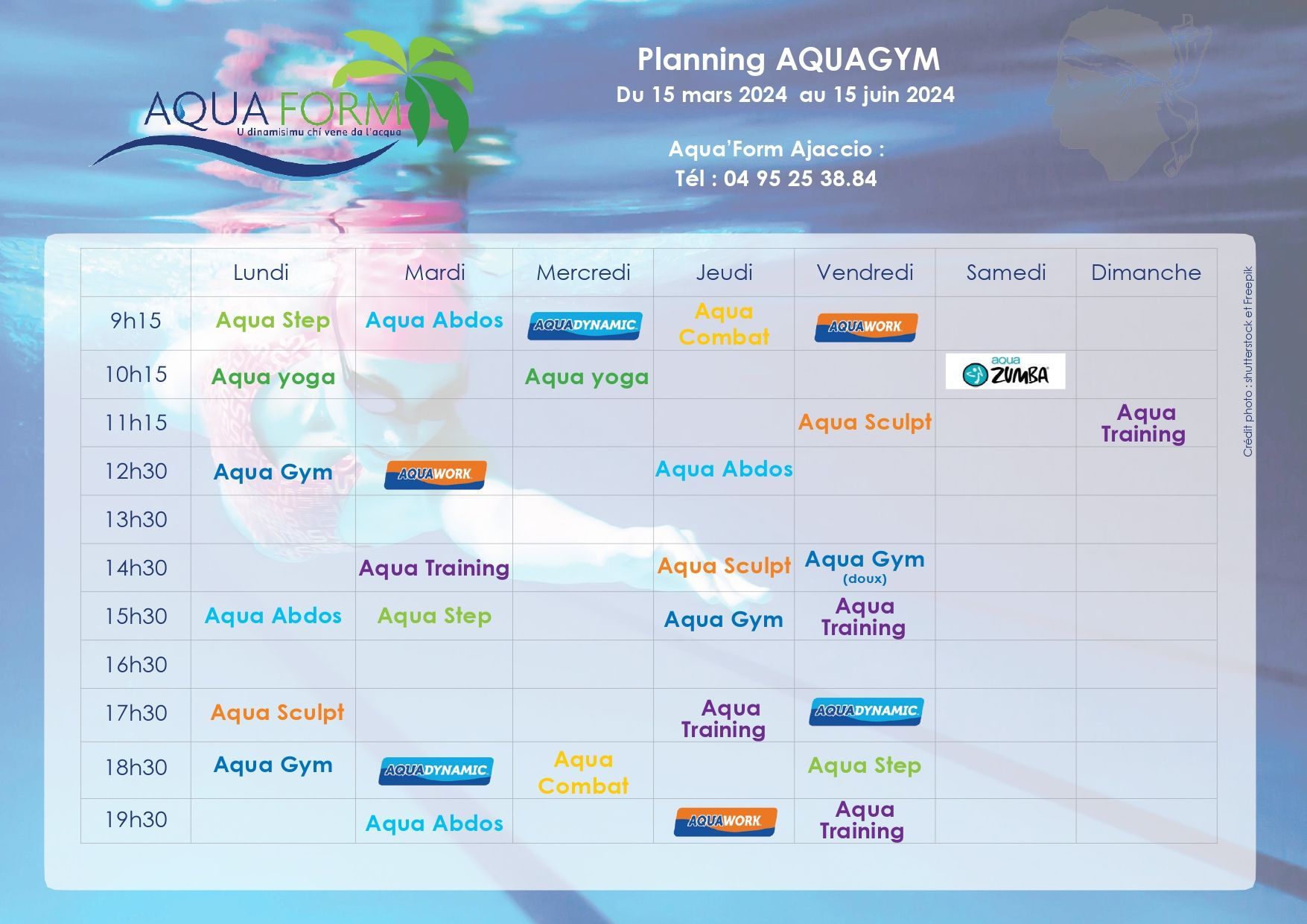 Planning aquagym