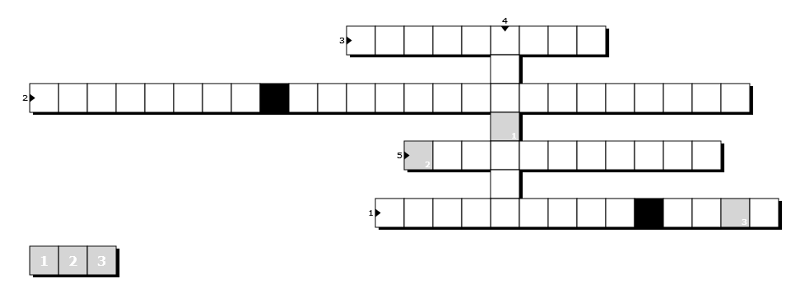 Ein Kreuzworträtsel mit dem Buchstaben l in der Mitte