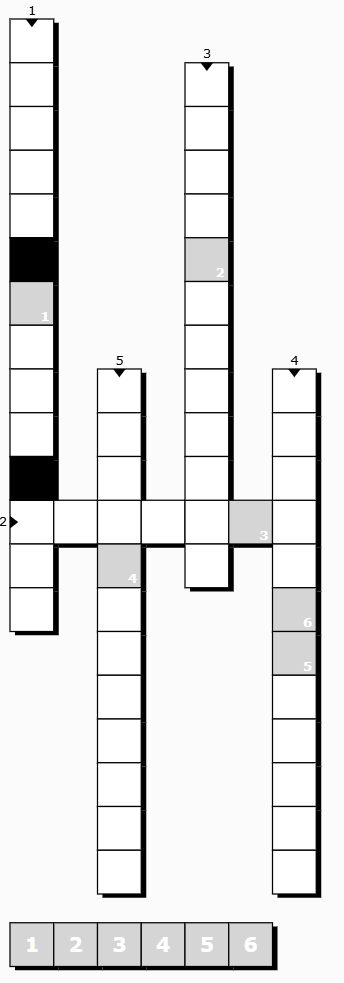 Ein Kreuzworträtsel mit dem Buchstaben l in der Mitte