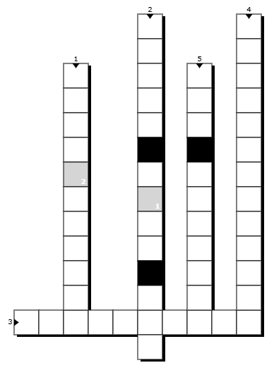 Ein Kreuzworträtsel mit dem Buchstaben l in der Mitte