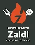 Logotipo de "Restaurante Zaidi" con una llama naranja estilizada y la letra "Z" flanqueada por un tenedor y una esp&aacute;tula.