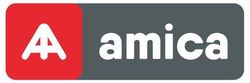 Un logotipo para una empresa llamada Amica.