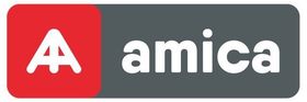Un logotipo para una empresa llamada Amica.