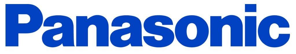 Un logotipo azul de Panasonic sobre un fondo blanco.
