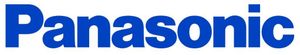 Un logotipo azul de Panasonic sobre un fondo blanco.
