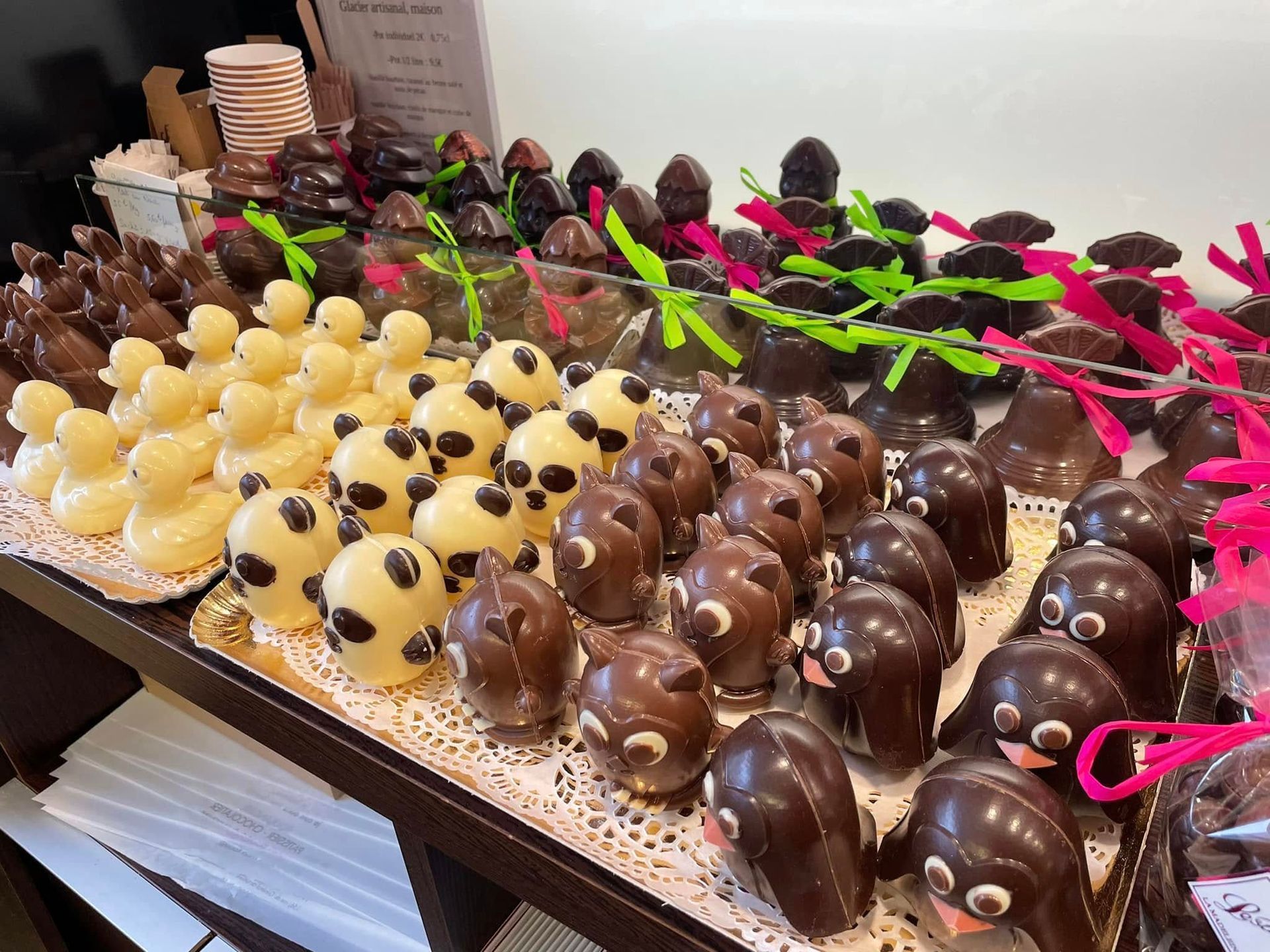 Des animaux moulés en chocolats