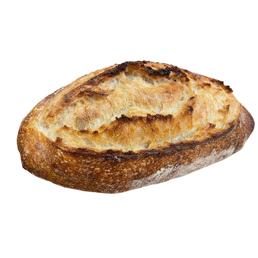 Pain rustique doré.