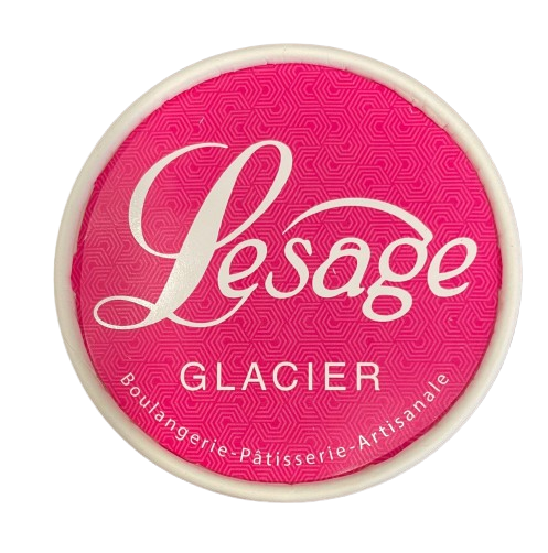Pot de glace vu du dessus.