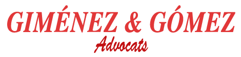 Un logotipo para Giménez & Gómez Advocates en rojo sobre fondo blanco.