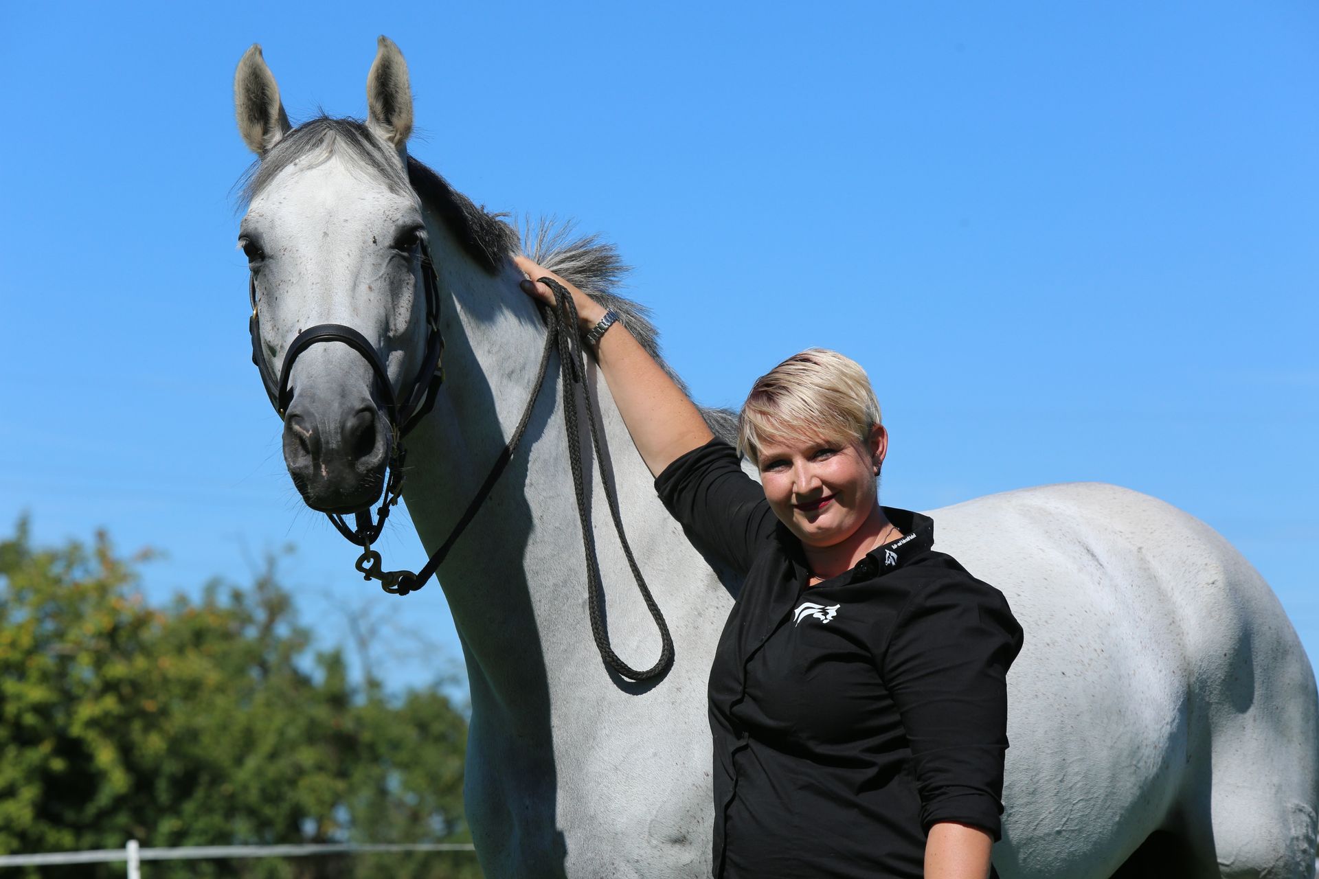 Zwei Männer tragen Kisten aus einem Lieferwagen.