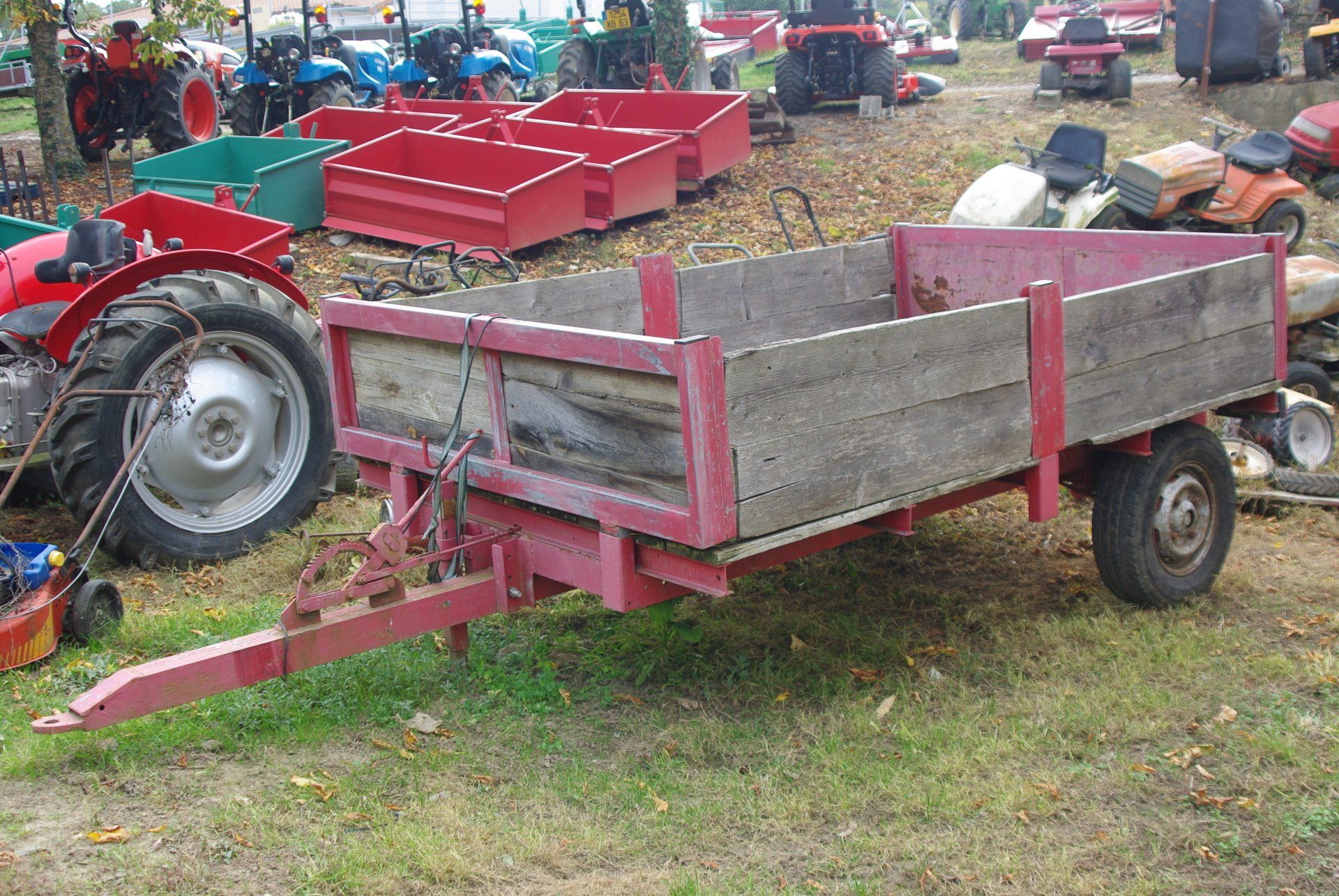 remorque benne basculement hydraulique occasion