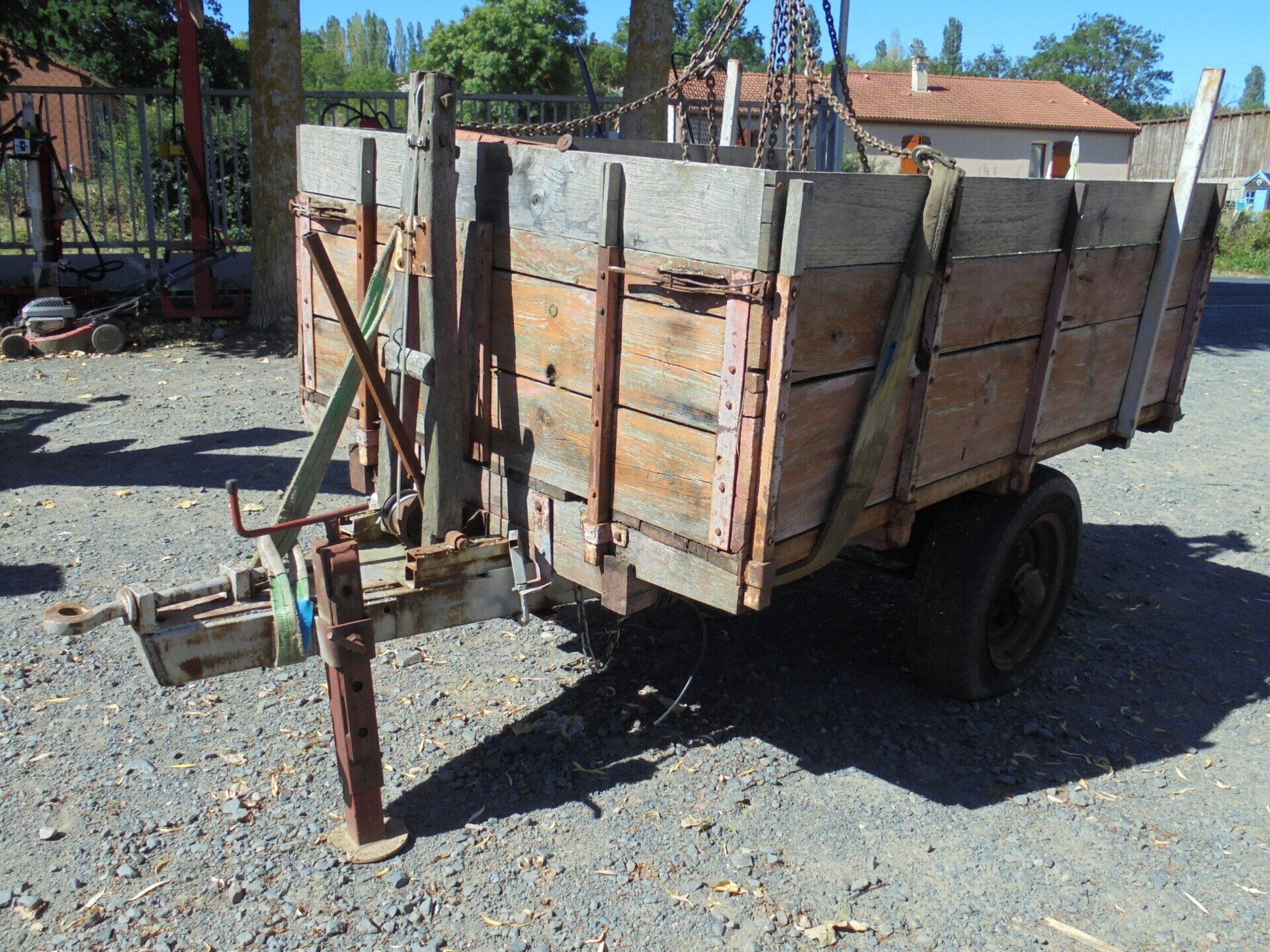 remorque benne basculement hydraulique occasion