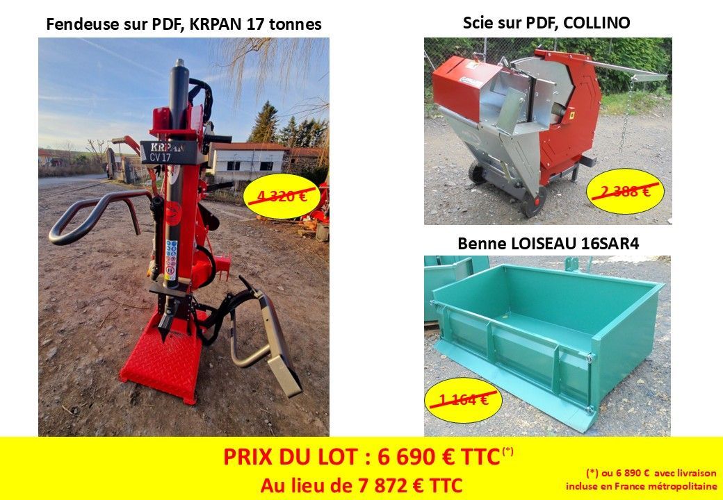 fendeuse, casse bois, scie, fagoteuse, benne, scie avec tapis, KRPAN, ets paul ravel, montmorin, puy-de-dôme, auvergne