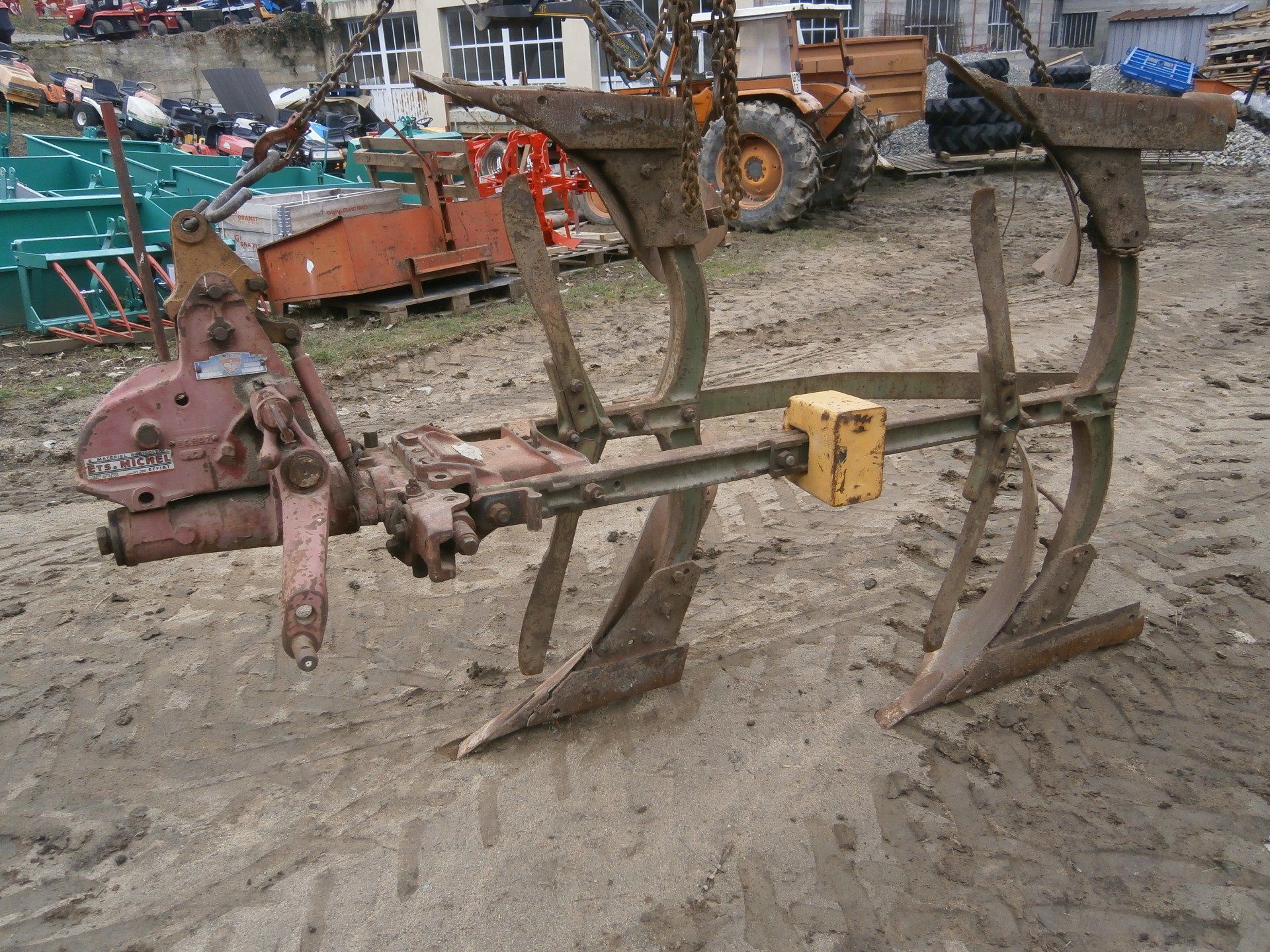 materiel 3 pts charrue brabant travail sol agricole occasion