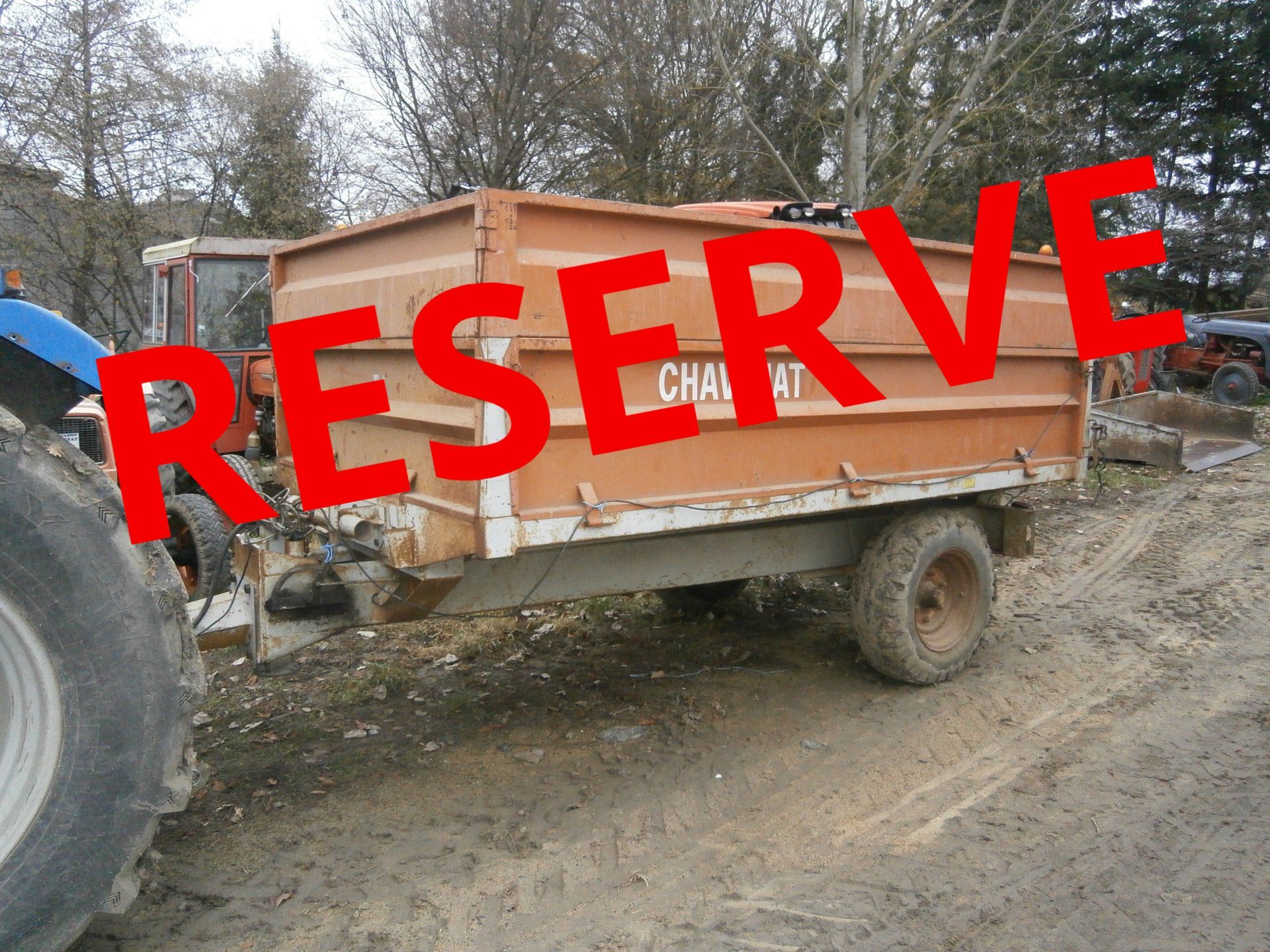 remorque benne basculement hydraulique occasion