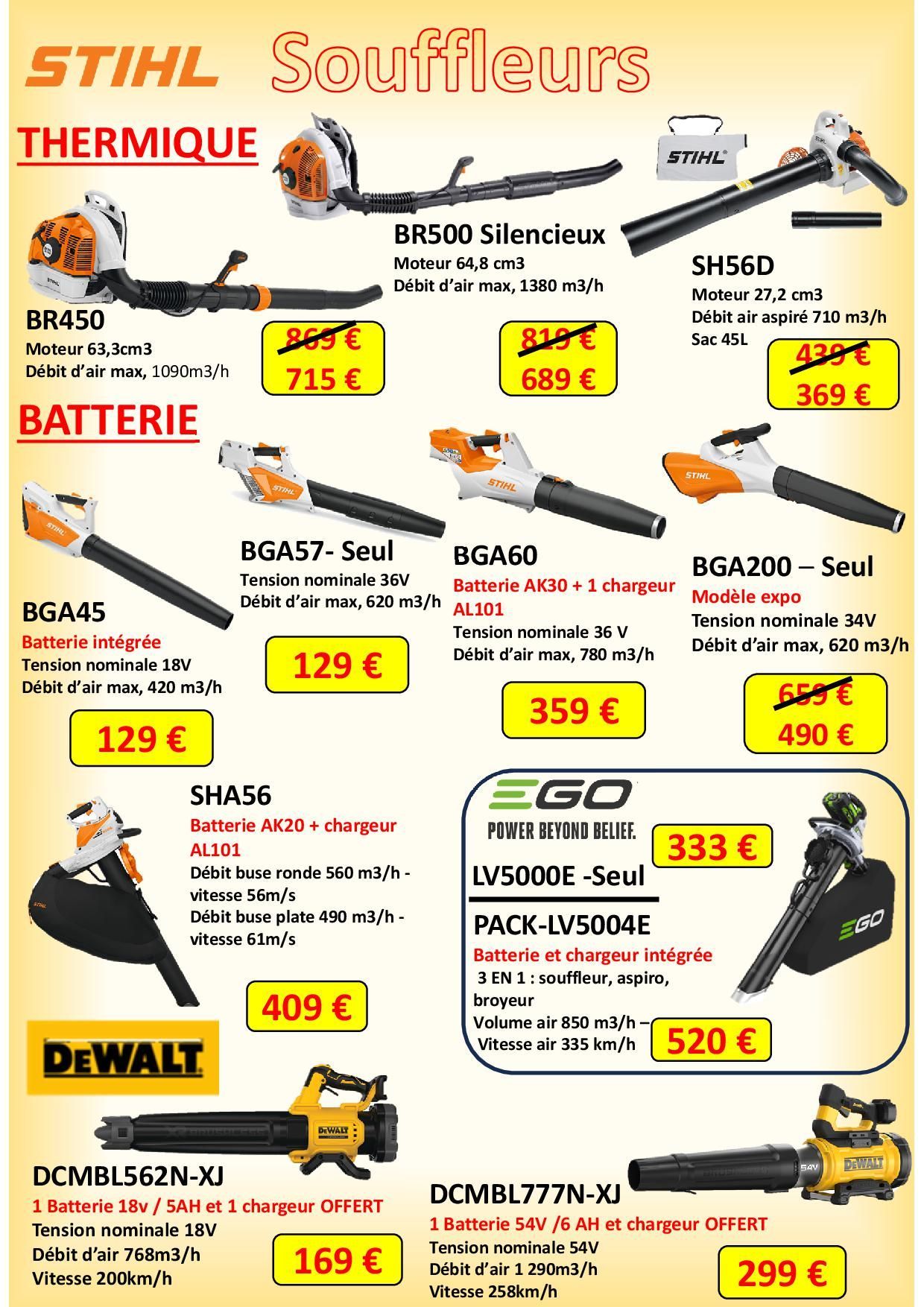 Scooters et cyclomoteurs dans un prospectus publicitaire avec noms de modèles et prix
