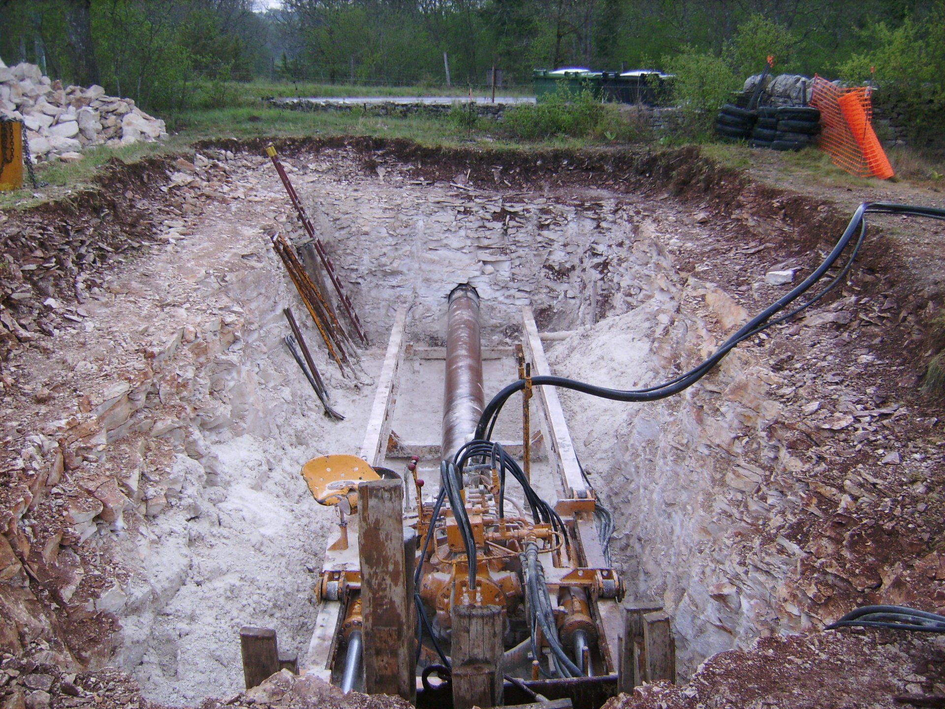 Cave de forage horizontal