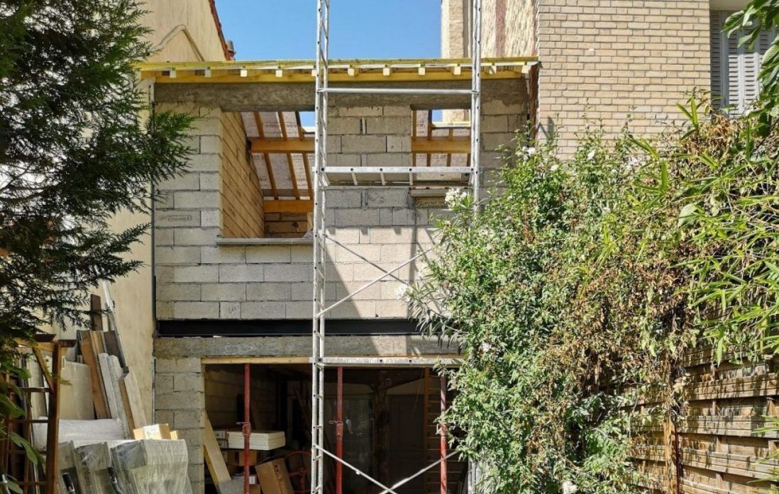 Agrandissement d'une maison.