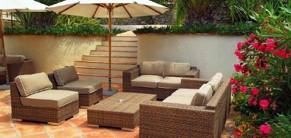 Terrasse aménagée.