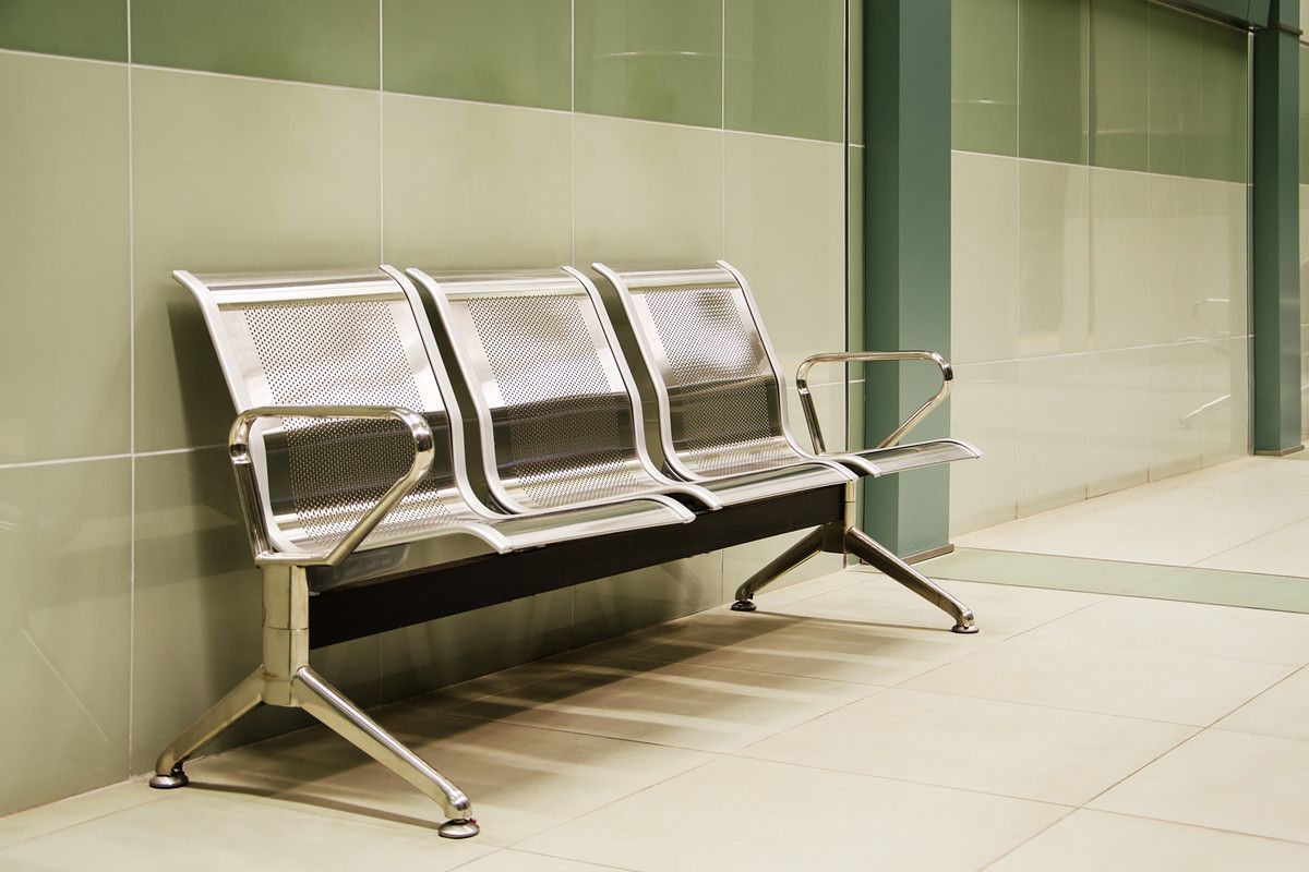 Banc en fer forgé.