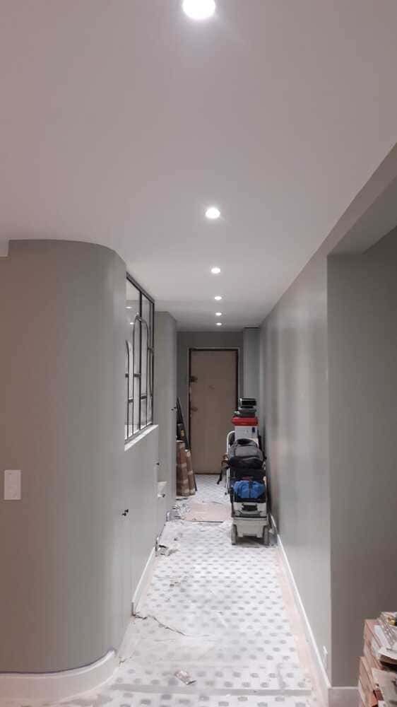 Rénovation d'un couloir.
