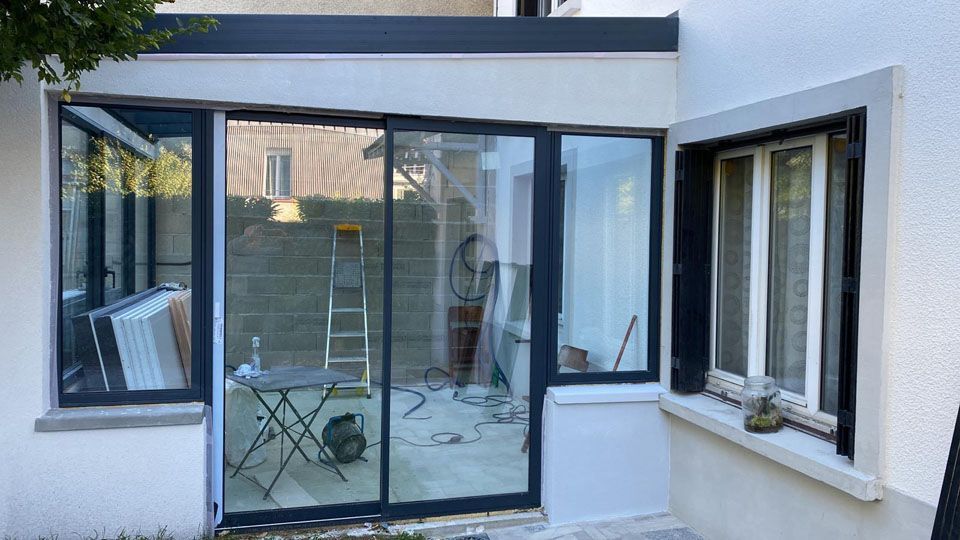 Véranda maçonnée à Colombes 10.