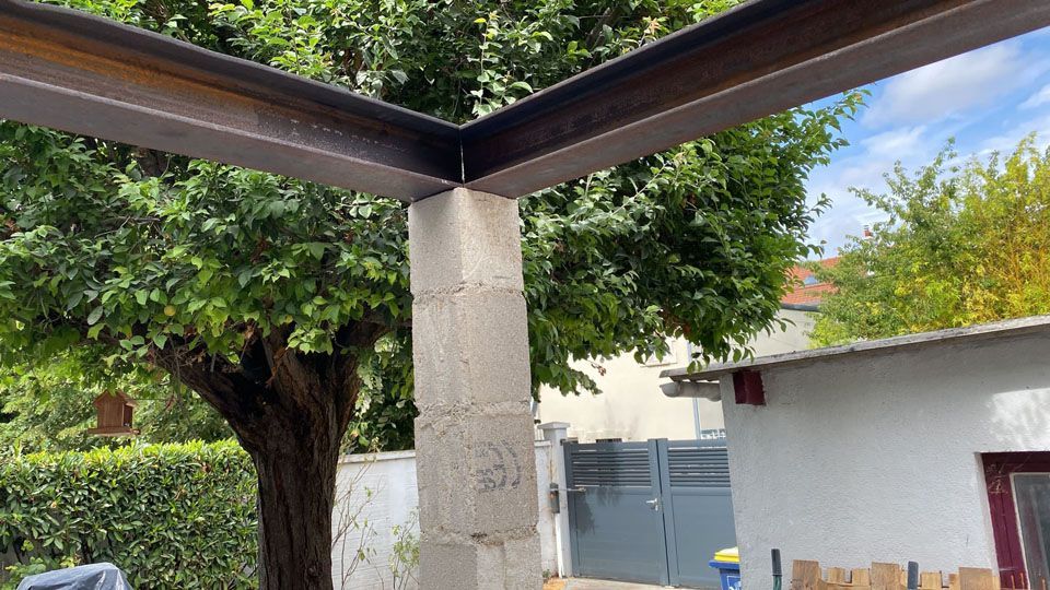 Véranda maçonnée à Colombes 02.