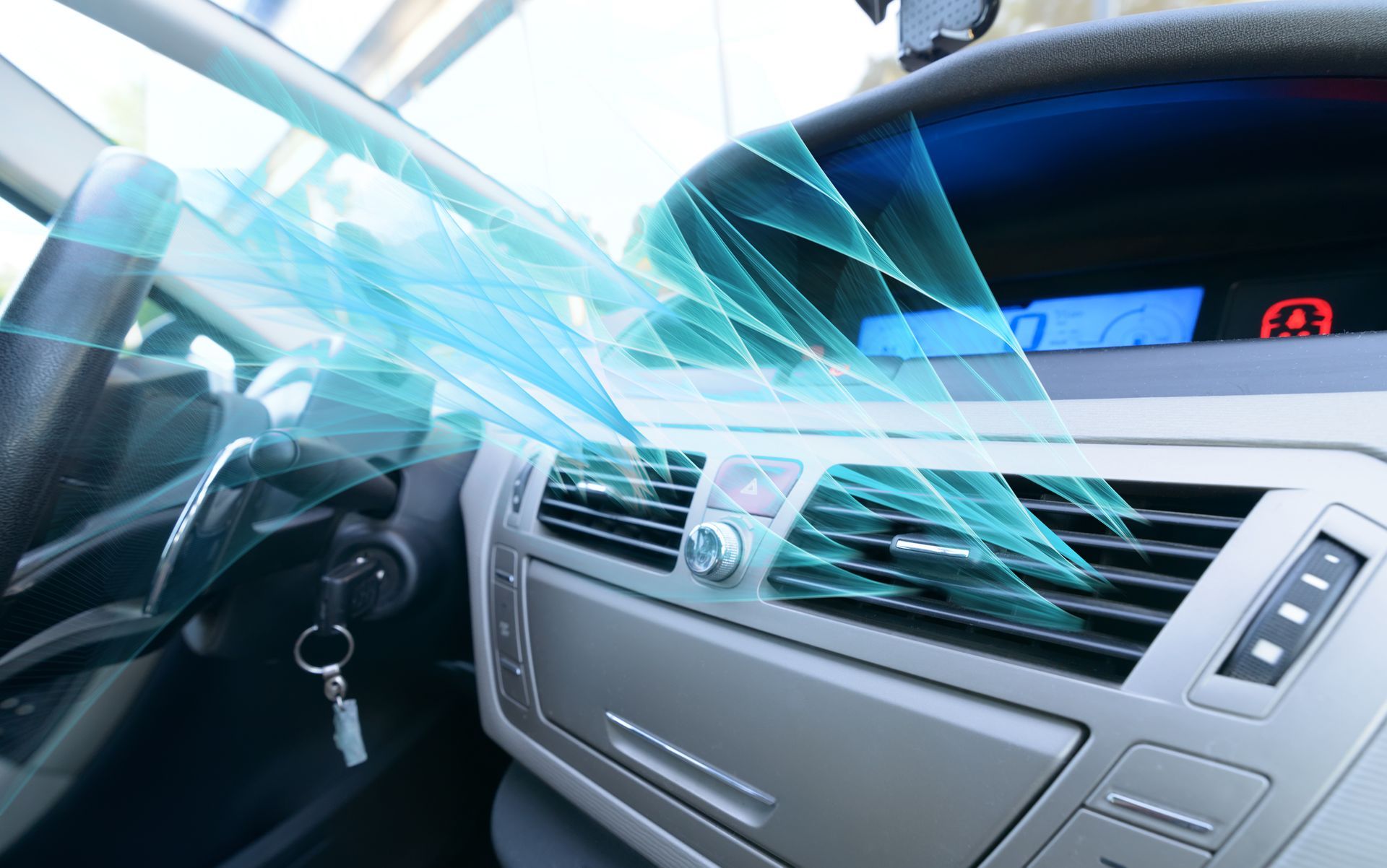Des grilles de ventilation d'une voiture.