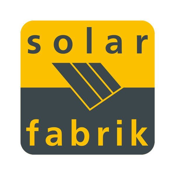 Ein gelb-graues Logo für die Solarfabrik