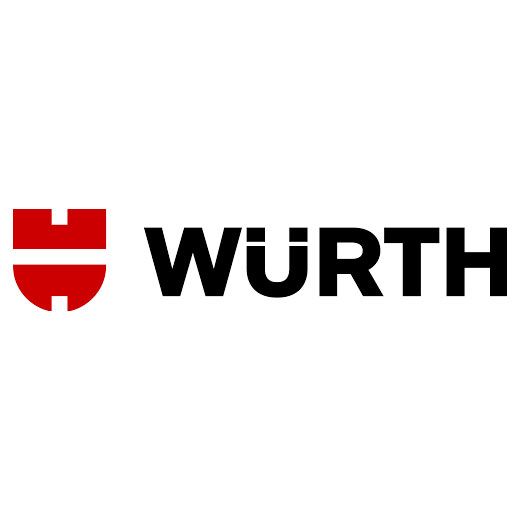Das Würth-Logo ist rot und schwarz auf weißem Hintergrund.