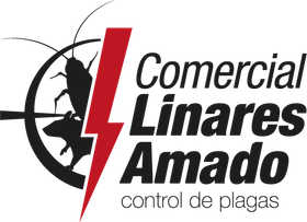 Logotipo de Comercial Linares Amado, SL, con texto en rojo y un icono estilizado con la silueta de un ratón.