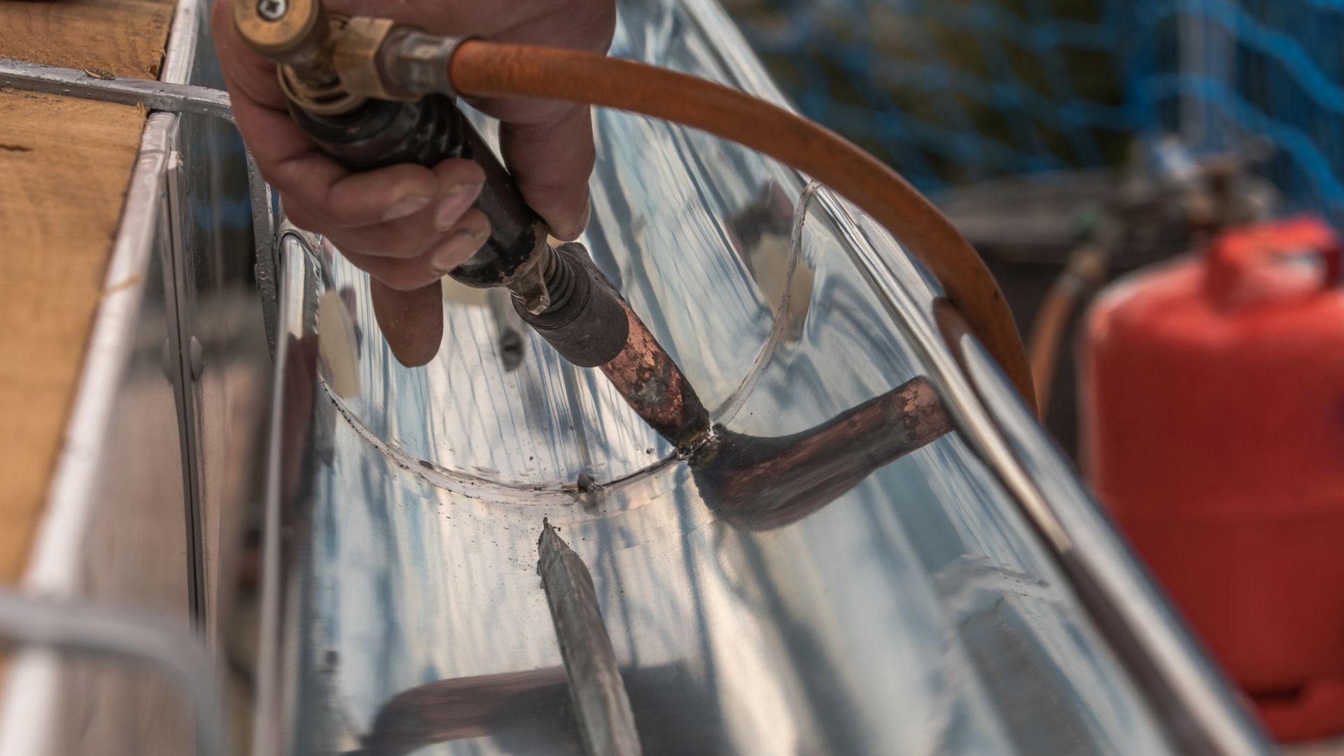 Soudure d'une nouvelle gouttière