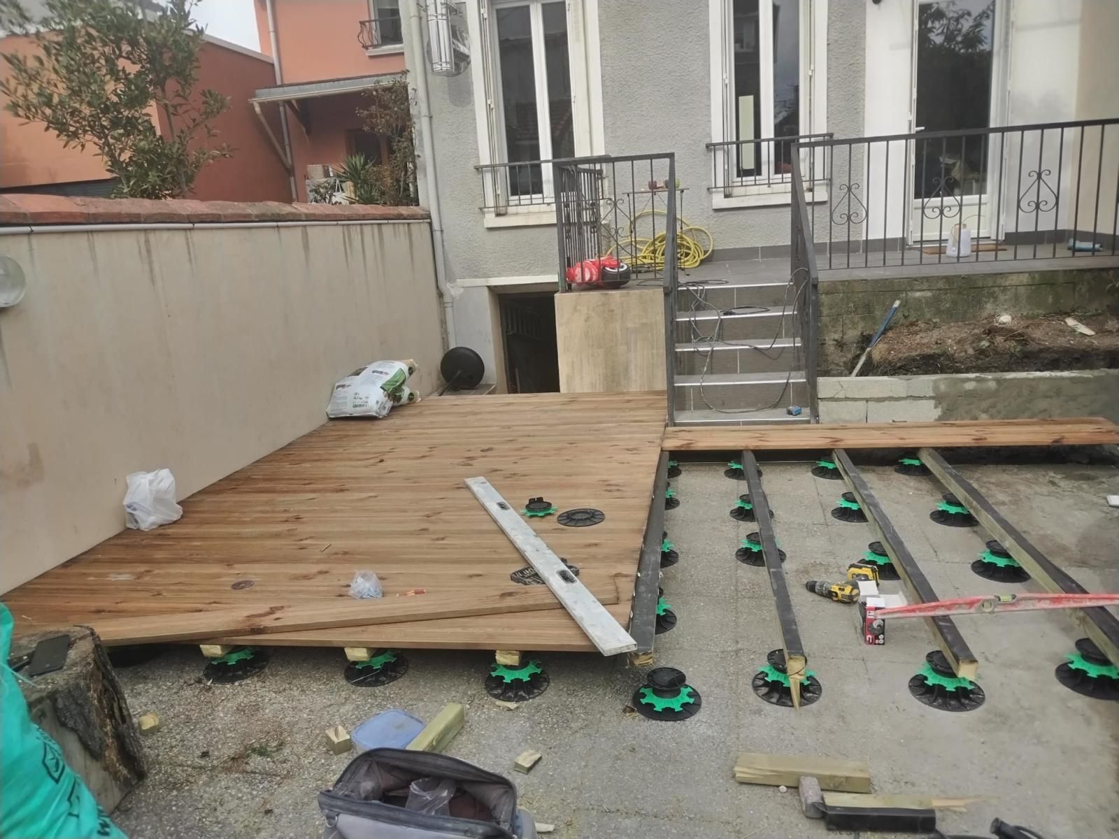Construction d'une terrasse