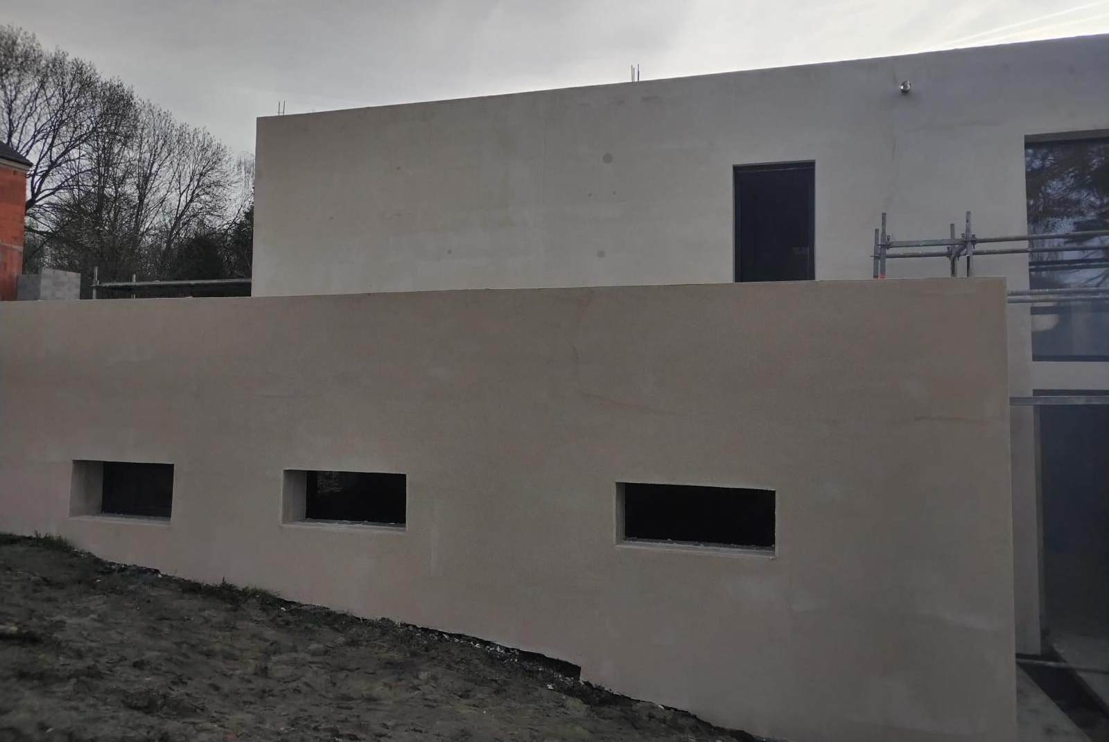 Murs extérieurs d'une nouvelle maison