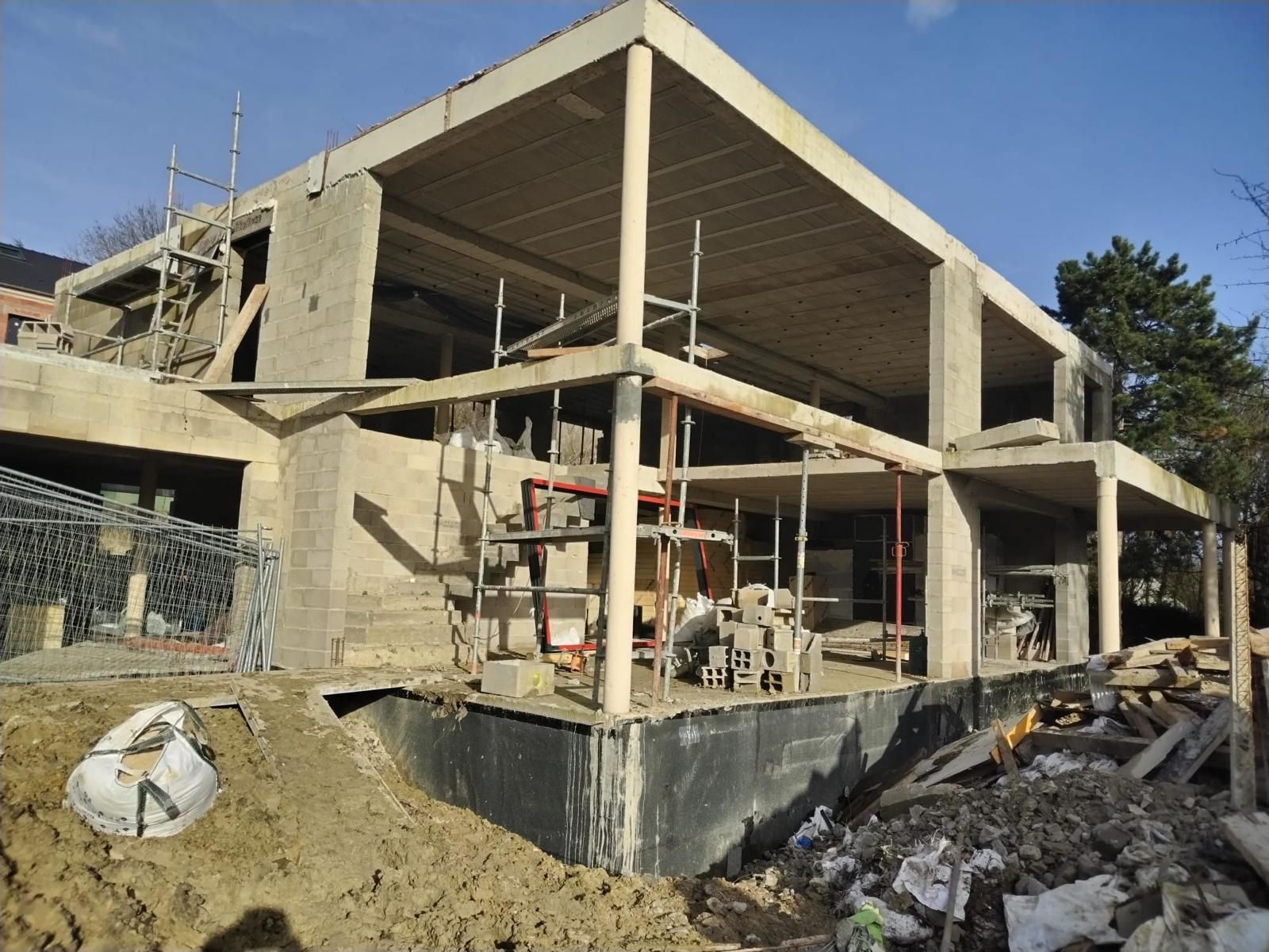 Structure d'une maison en construction