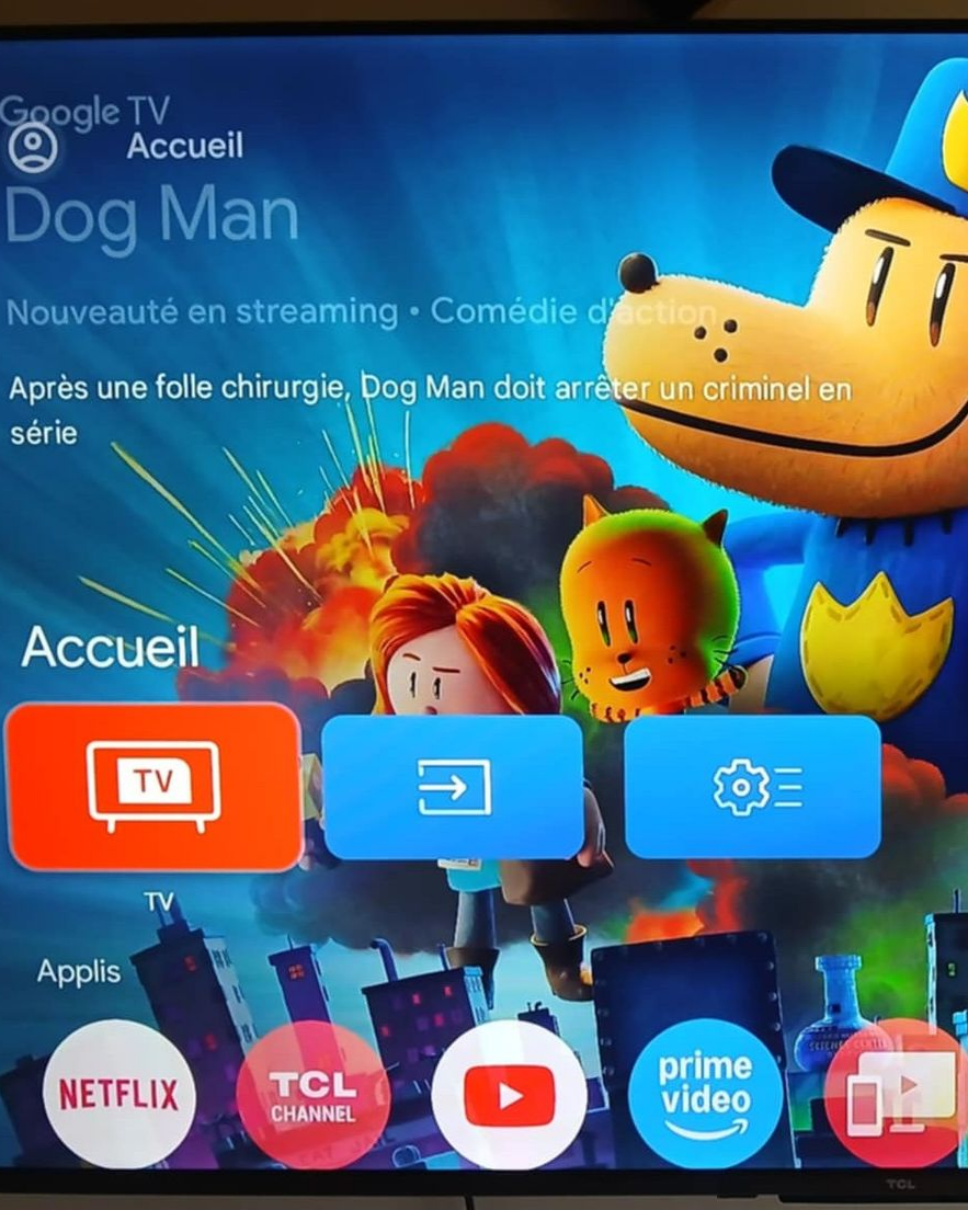 Écran avec des jeux vidéos