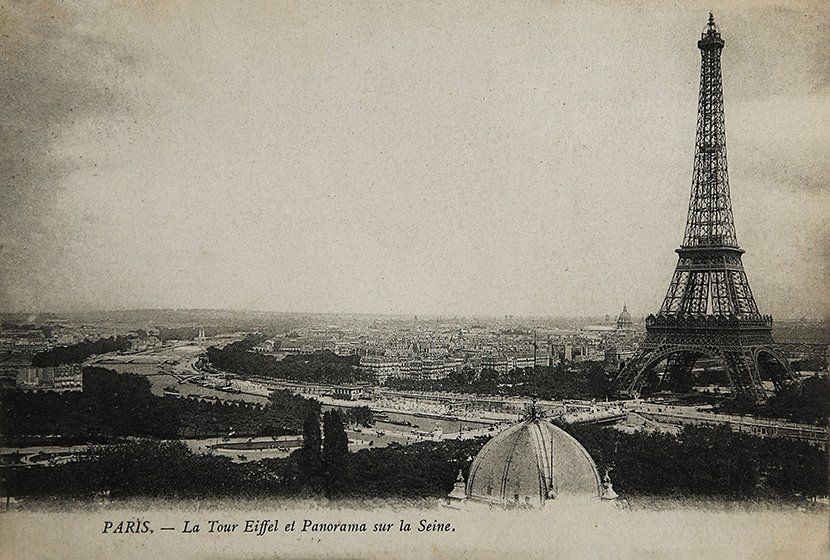 Carte postale ancienne de la tour Eiffel