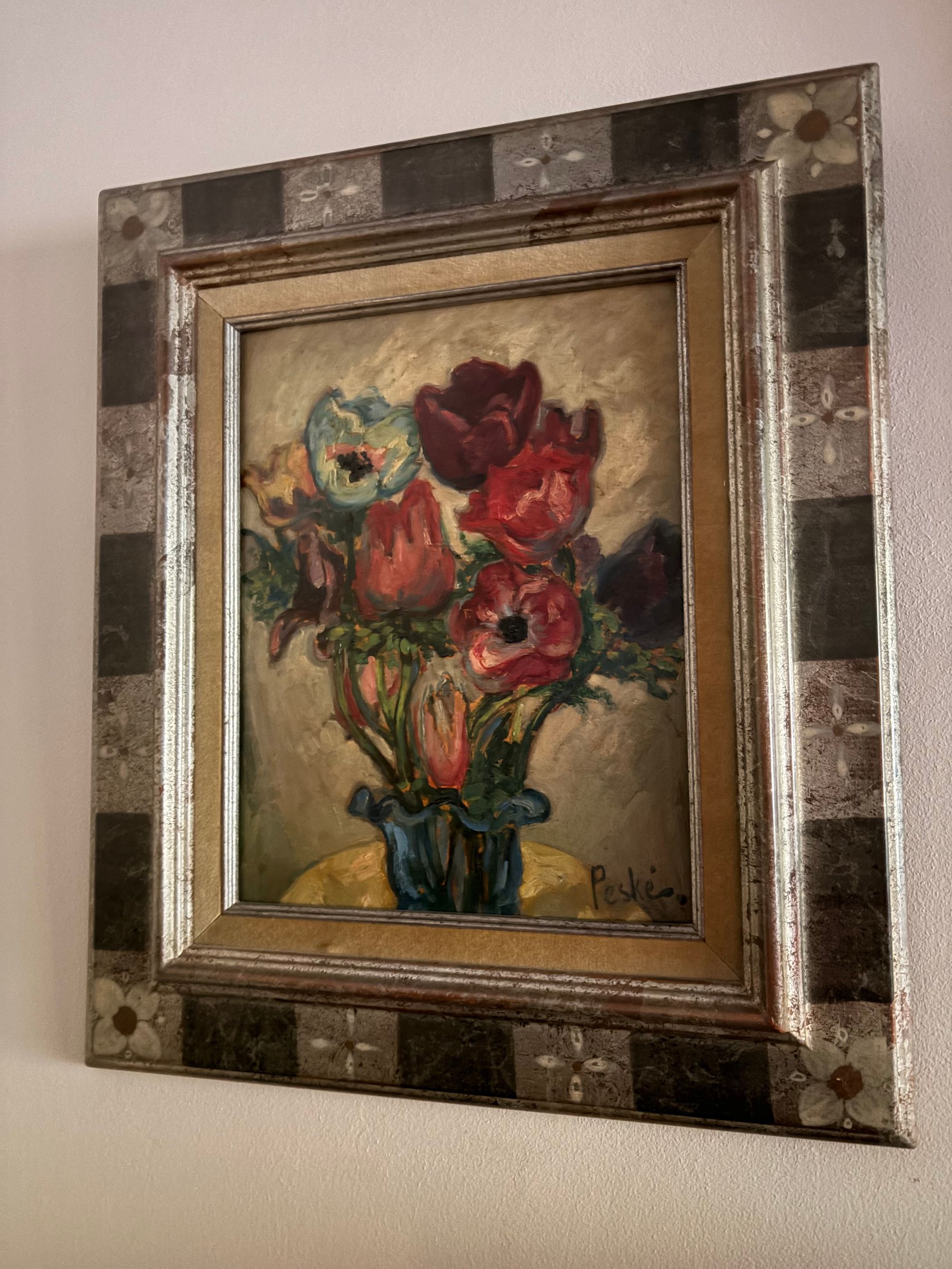 Tableau nature morte aux fleurs