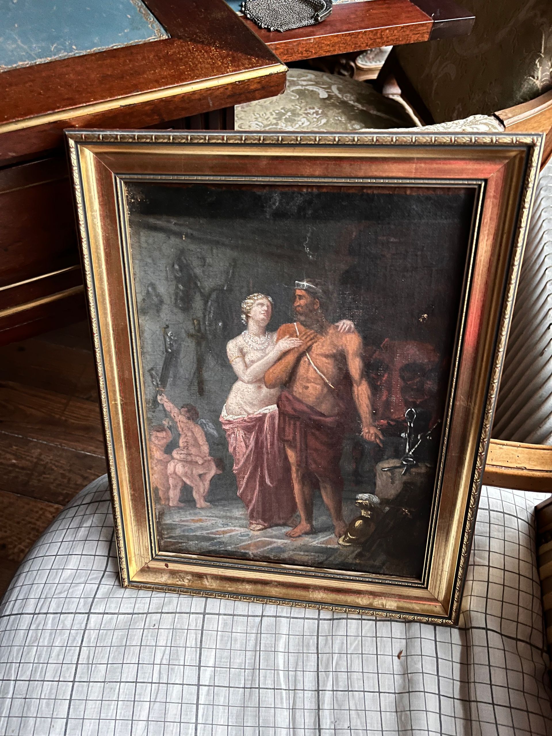 Tableau représentant deux personnes de la Grèce antique