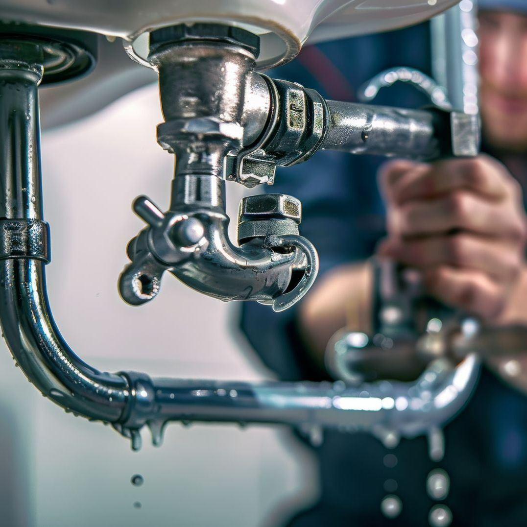 Fuite d'eau sous un robinet