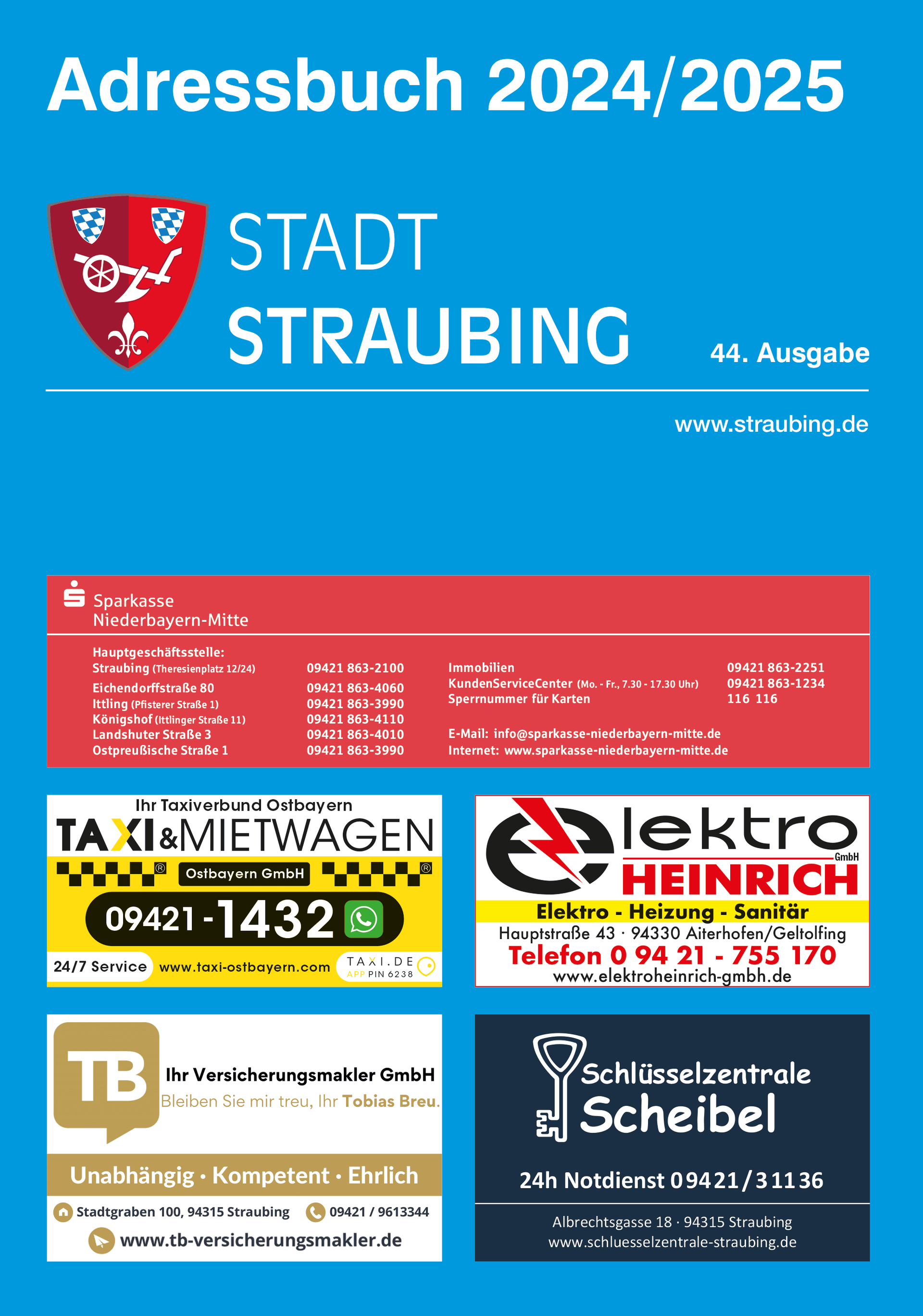 Adressbuch 2024/2025 Stadt Straubing