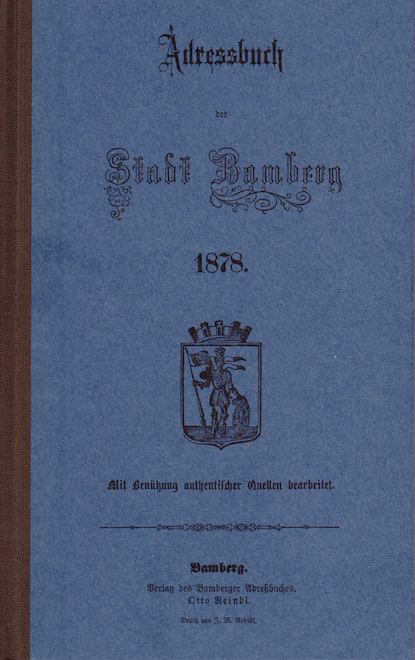 Adressbuch-Reprint Bamberg 1878